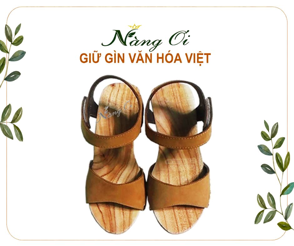 guốc gỗ quai hậu